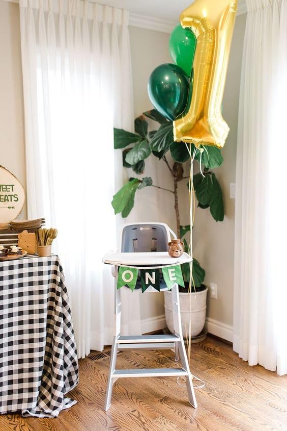 Image of 40 Inch Gold 1 Balloon for First Birthday, Gold One 1st Number Balloon Birthday Decorations, 10th 21st, Giant Number 1 Balloon