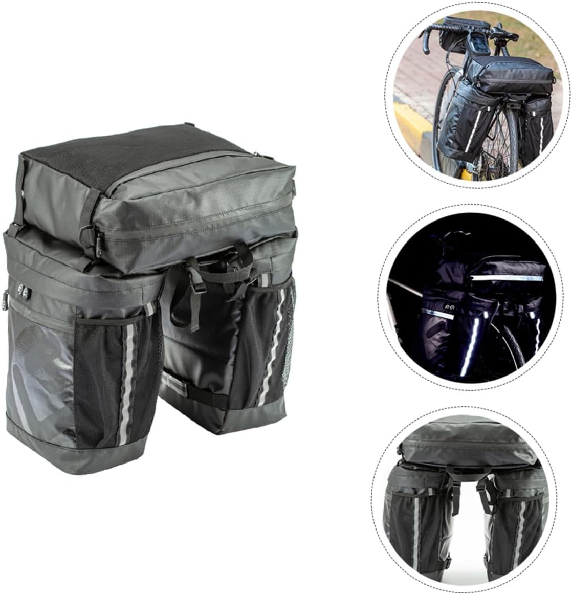 Waterproof Bike Pannier Bag 50l Rear Seat Shelf Carry Bag for Mountain Bike Cycling Travel with Sturdy Material and Large Capacity