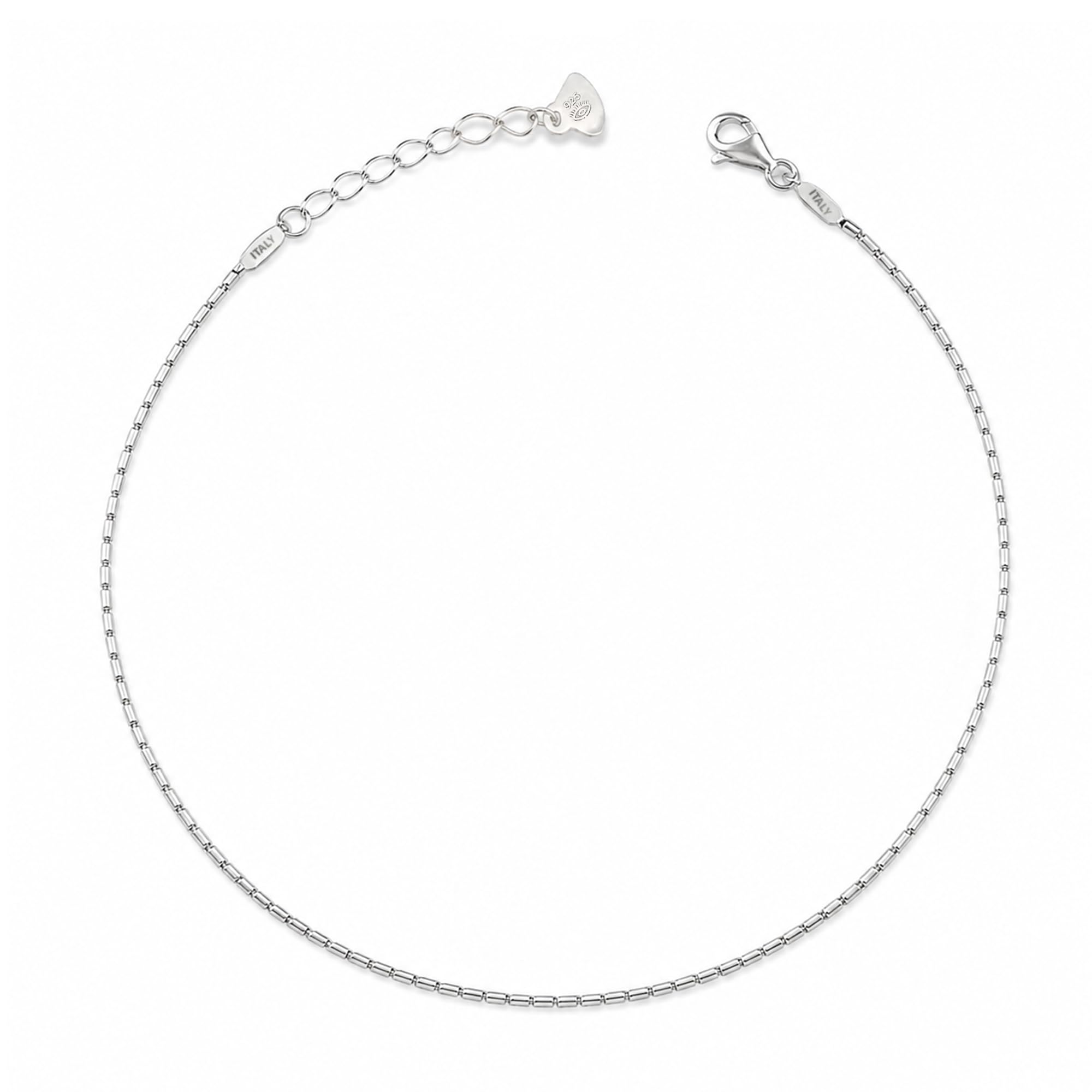 dellamore 925 Sterling Silver Minimal Beaded Anklet for Women & Girls | Adjustable Delicate Chain Payal | Lightweight Everyday Foot Jewelry | Gift for Her-picture-18
