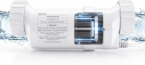 Pool Chlorinator Salt Cell, Compatible with Hayward T-CELL-15 W3T-CELL-15, for Salt Water Pool Chlorine Generator Systems, Up to 10,000 Hours Theoretical Service Life