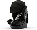 Cybex Callisto G 360 Rotating All-in-One Convertible Car Seat, SafeLock 1-Time Seat Belt Installation for Fast, Secure Setup, Side Impact Protection, SensorSafe – Moon Black