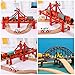 Wooden Train Track Bridge Toy Set 2Pcs Railway Bridge Replacement Compatible with Thomas Friends and Major Train Systems 12.8In Model for Kids Building Play