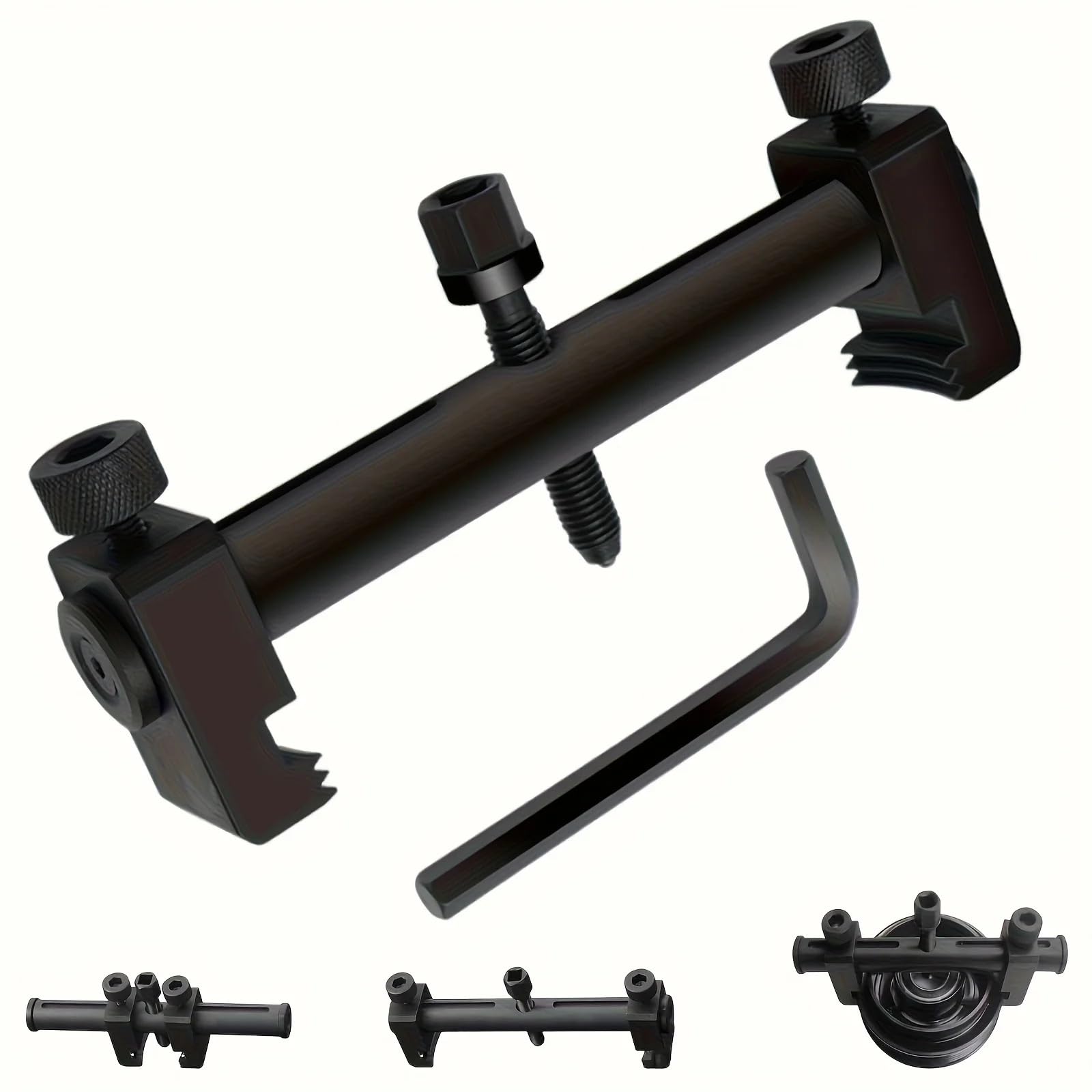 Extractor De Poleas Acanaladas For Polea De Transmisión Acanalada, Herramienta De Cigüeñal, Extractor De Cigüeñal Ajustable De 40 Mm A 165 Mm, Herramienta De Motor.