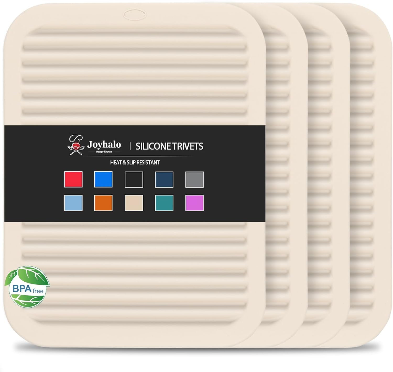 Joyhalo 4 Pack Trivets for Hot Dishes Hot Pads for