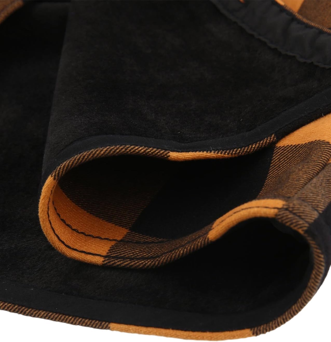 Mens Flannel Plaid Coral Fleece Lined Hooded Shirt Jacket Casual Long Sleeve Button Down Hoodie with Pockets - Image 5