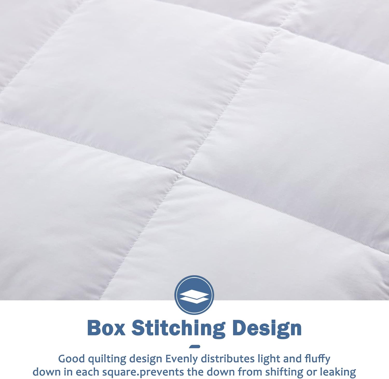 Dafinner Feather Down Blanket California King Size, Extra Lightweight Summer Comforter, Noiseless & Ultra Soft Thin Bed Blanket with Satin Trim (104"x96", White) - Image 5