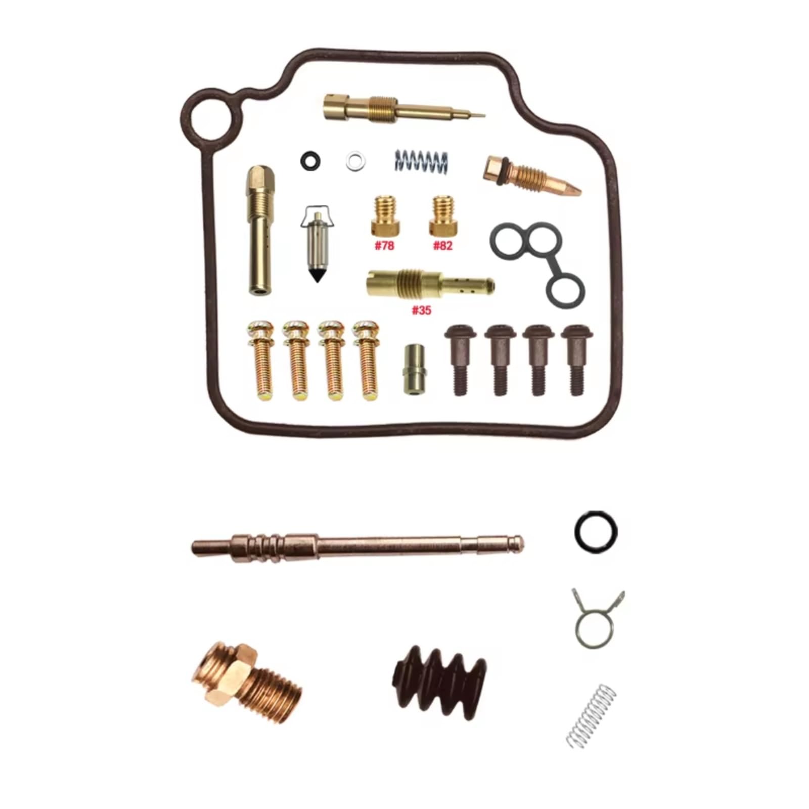 Compatible con Piaggio para 125 para BYQ125T Kit De Reconstrucción De Carburador Membrana Deslizante De Diafragma Válvula De Aguja Sellado De Junta Kit ReconstruccióN Carburador | Type 8