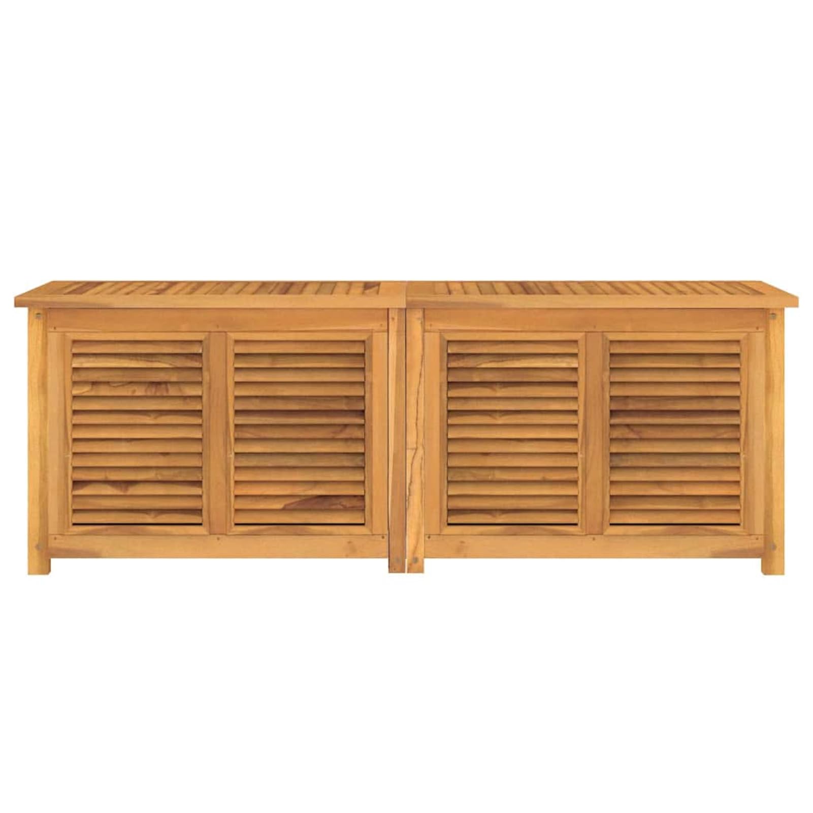 Gecheer Scatola di immagazzinaggio giardino e borsa 150 x 50 x 53 cm in legno massiccio teak, scatola portaoggetti esterna organizer per attrezzi da giardino, cassapanca per cuscini per balcone