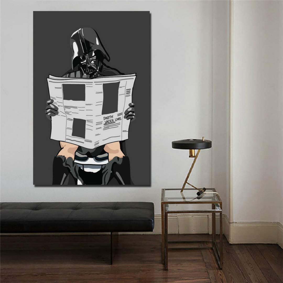 Decoración de inodoro Geek Baño Cartel Pintura sobre lienzo Dormitorio Arte de la pared Imágenes Decoración30x45cm