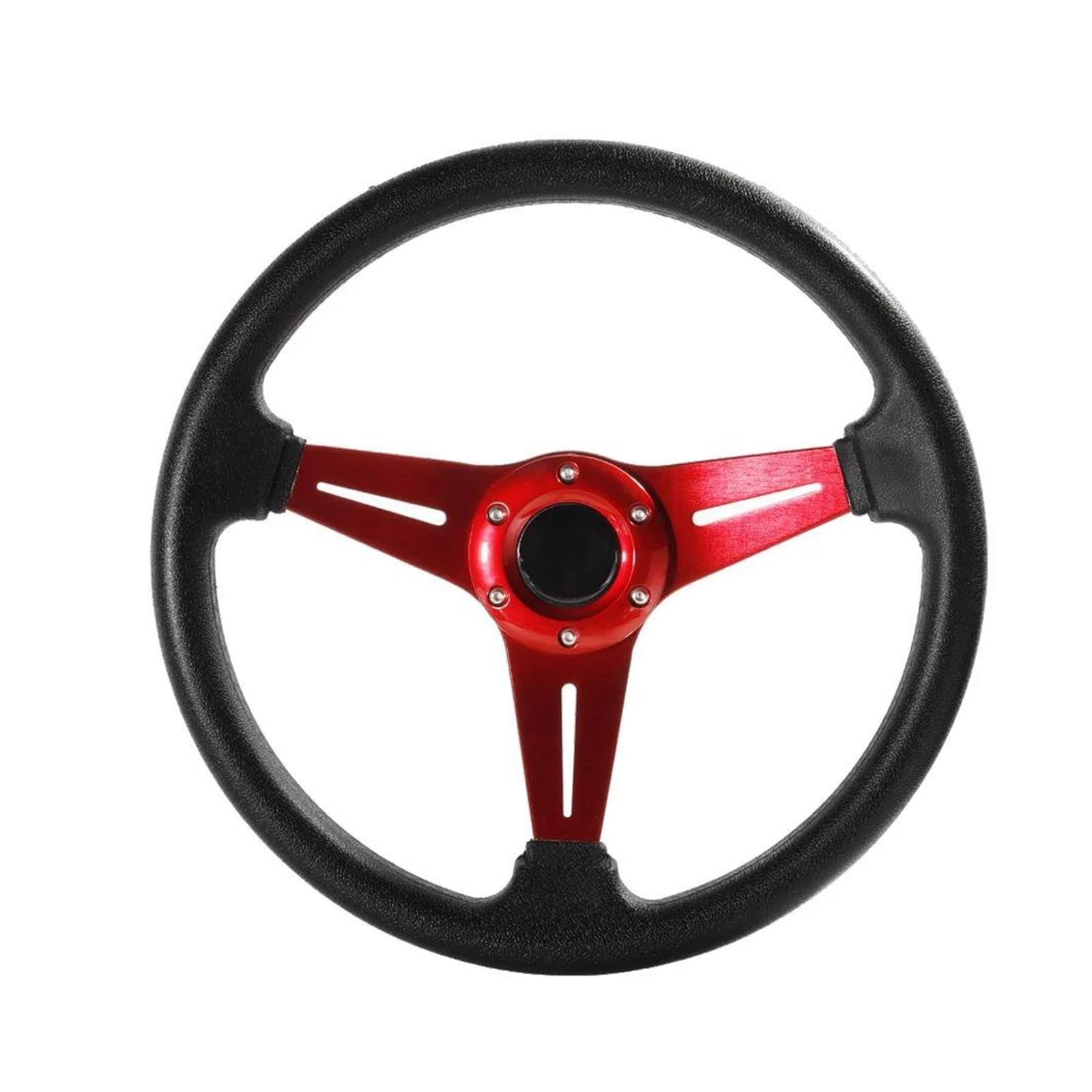 Auto-Lenkrad 350mm 14 Zoll Drift Simulation Rennspiel Sport Lenkrad Für Universal(ROT)
