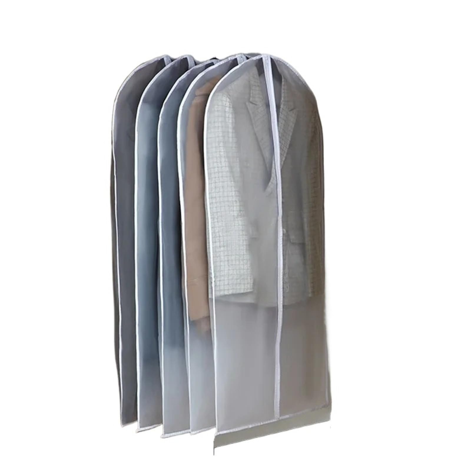 Clothes Covers Protector Bags Dust Proof Garment Protector Cover Bag Fully Enclosed Clothes With Zipper Bags Hanging Durable Storage(60x120cm,20pcs)