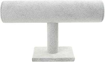 Hileyu Velvet Bracelet Display Stand, Velvet Jewelry Organizer, Bracelet Watch Display Stand, Bracelet Watch Organizer, Bracelet Storage Shelf Grey