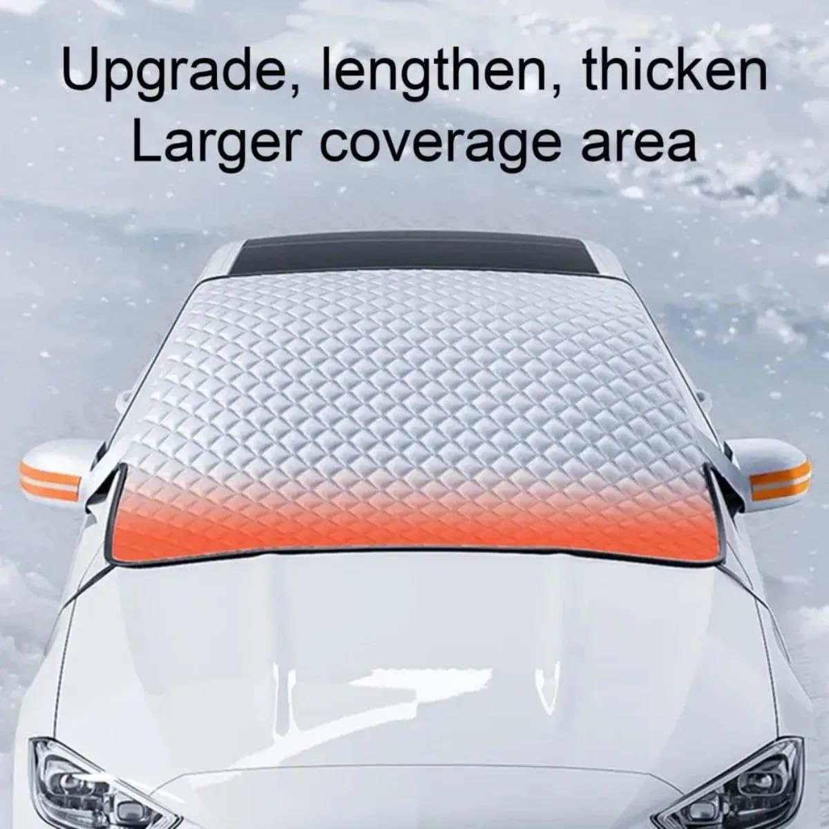Générique Couverture Pare-Brise Magnétique Voiture, Anti-Neige, Protection Coupe-Vent Universelle pour Fenêtre Camion SUV, d'hiver Laine Coton Anti Gel Pare Protection Voiture