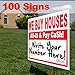 Signs 'R Us - 100qty Red Bundle - WE BUY HOUSES - AS-IS & Pay Cash - Write Your # - Wholesale 18