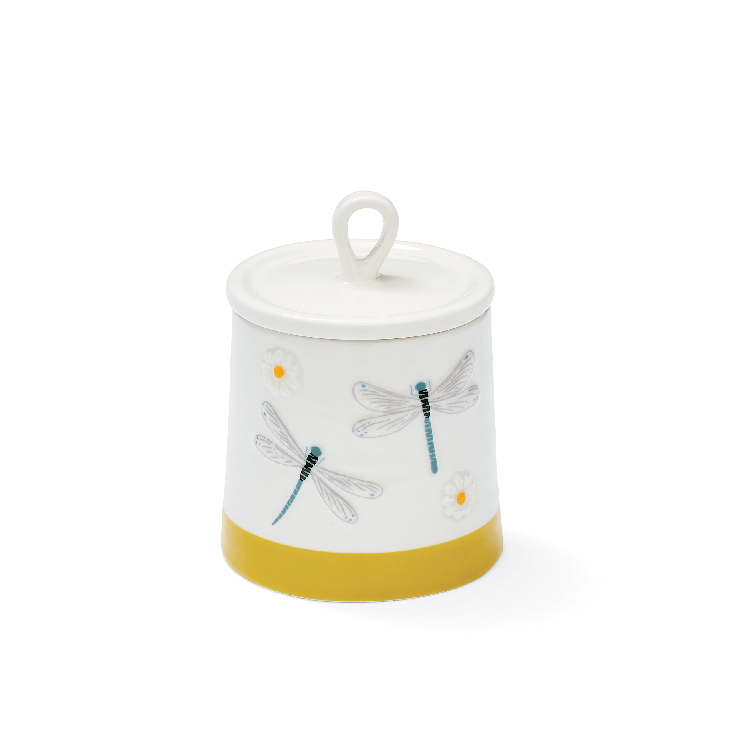 Cooksmart British Designed Sugar Bowl with Lid | Ceramic Sugar Pot with Modern Designs | Sugar Bowls with Lids Perfect for Any Kitchen - English Meadow