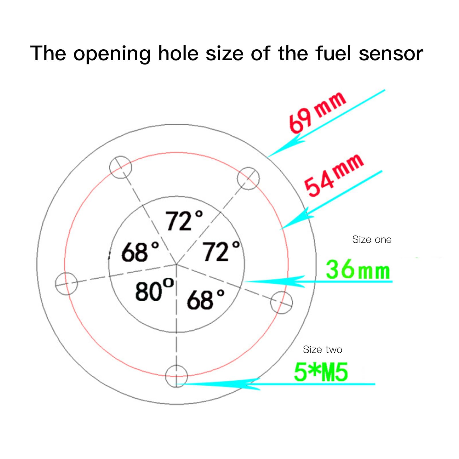 Juego de sensor de combustible con indicador de nivel de combustible de 52 mm para mediciones precisas en barco, coche, camión y – Diseño de acero inoxidable 316