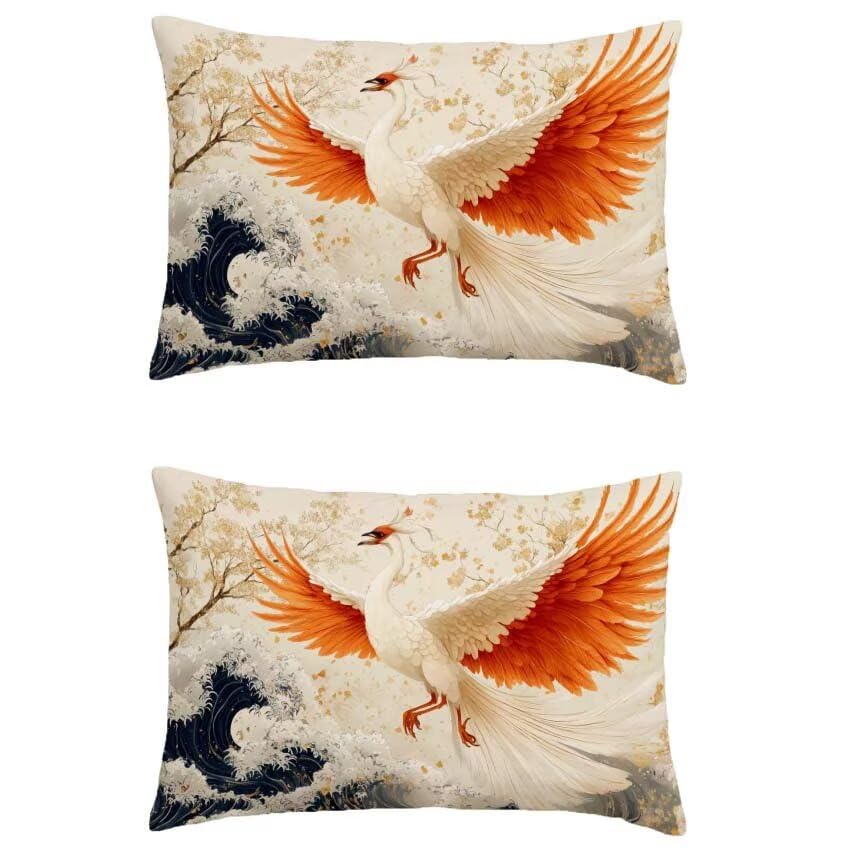 Pillow case gift M-105 orange lot de 2 rectangulaire pour offrir