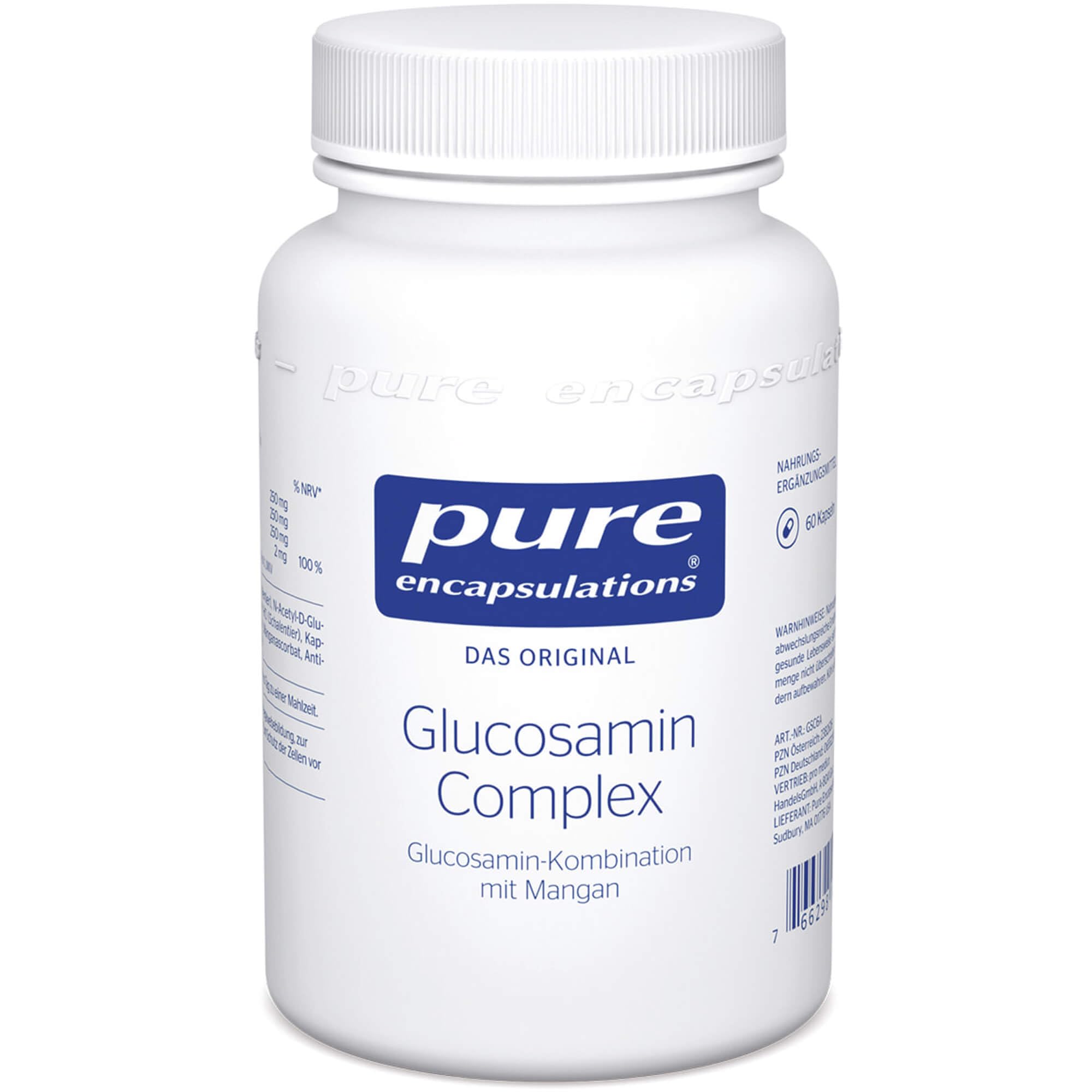 Pure Encapsulations - Glucosamin Complex - Mit Mangan für Knochen und Bindegewebe - 60 Kapseln