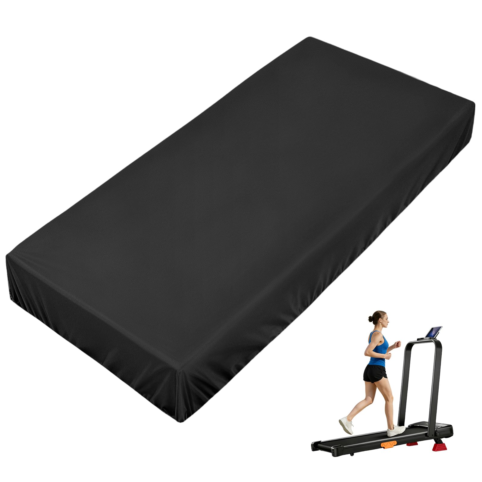 Onlyme Under Desk Treadmill Cover, Waterproof Covers with Elastic for Folding Treadmill & Walking pad, 420D Dustproof Running Machine Cover for Home & Office Use, 121x55x11cm