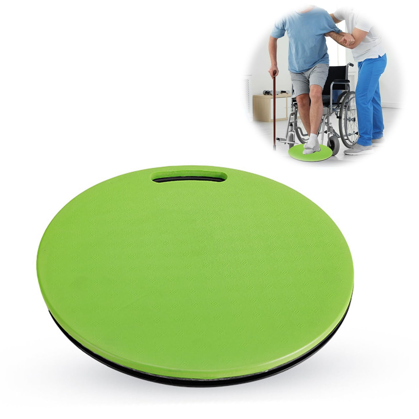 Dispositif d'aide au transfert à plateau tournant pour patients âgés et handicapés pesant jusqu'à 120 kg, disque de transfert pour aide à la mobilité à domicile (vert)
