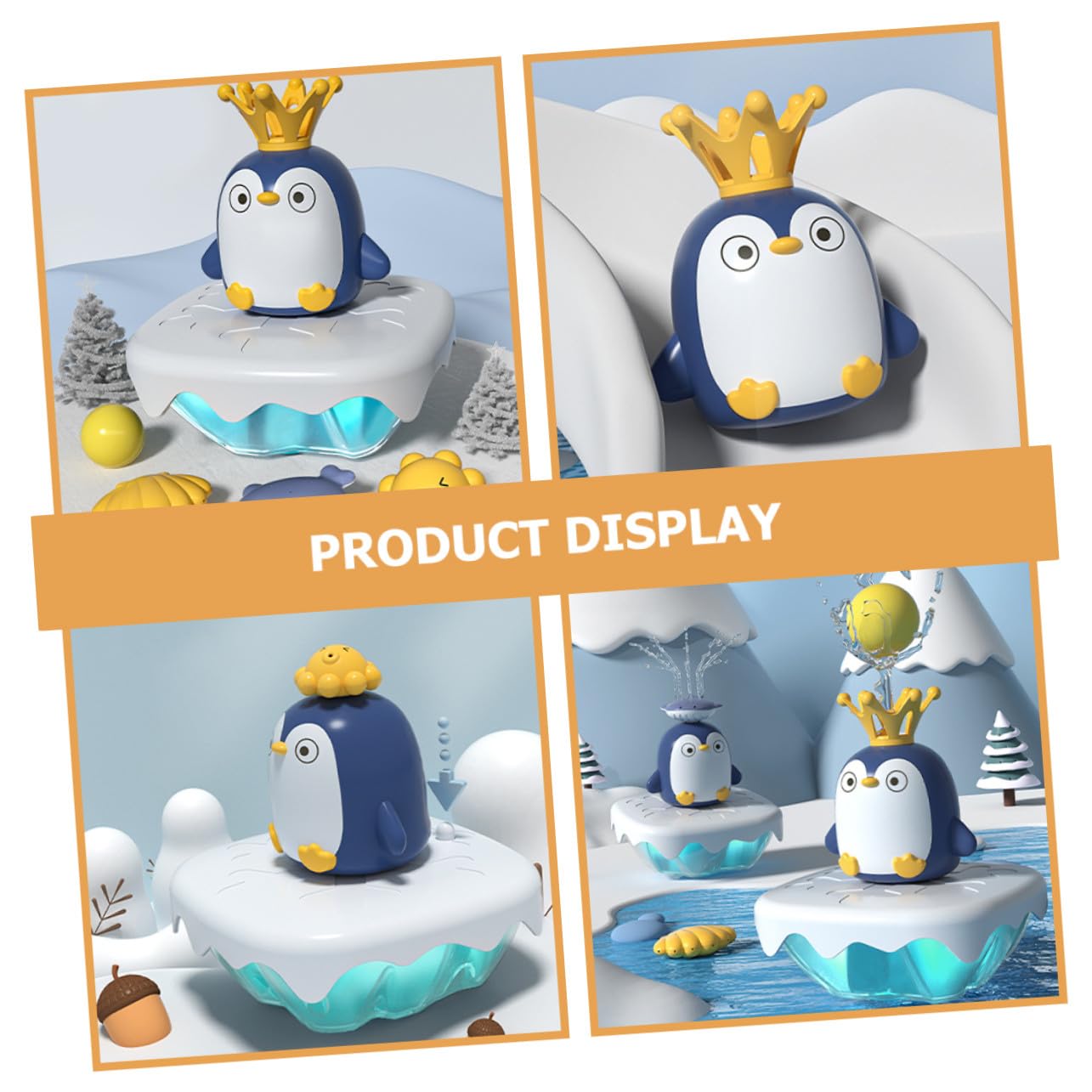 Juguete de Baño Pingüino Rociador Eléctrico Abs 1 Juego