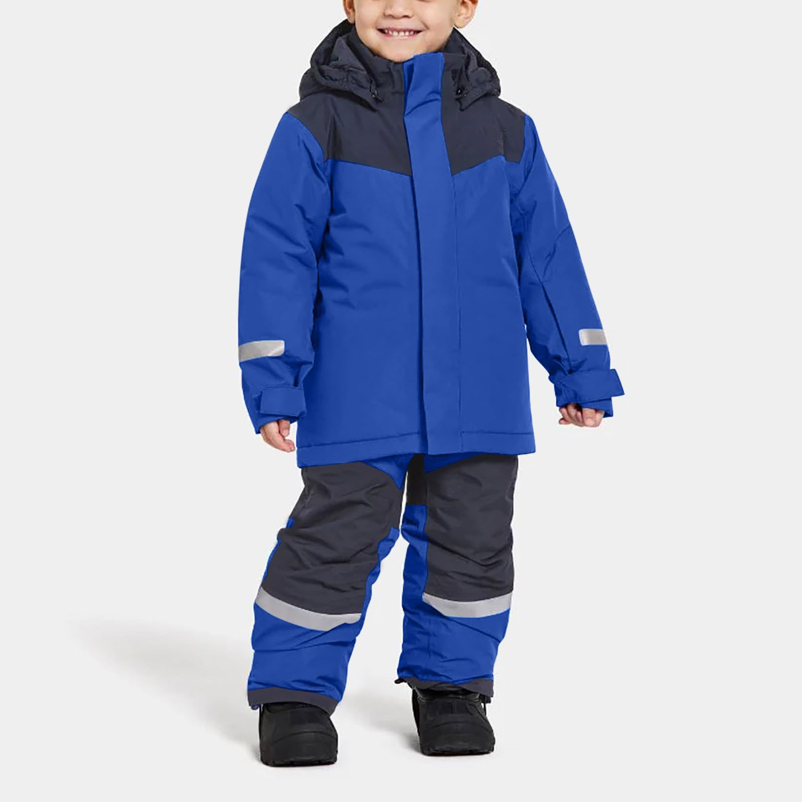 Zweiteiliger Schneeanzug Kinder Winteranzug Jungen Skioverall Warm Overall
