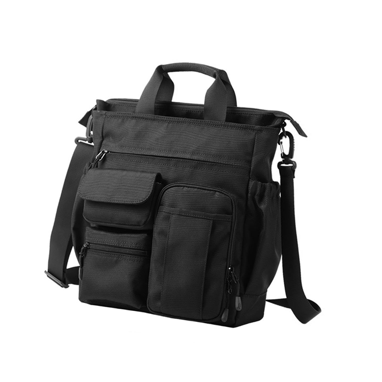 Mens Briefcase Portable Pouch Shoulder Bag for Husband Grandfather Boyfriend Black-image-42