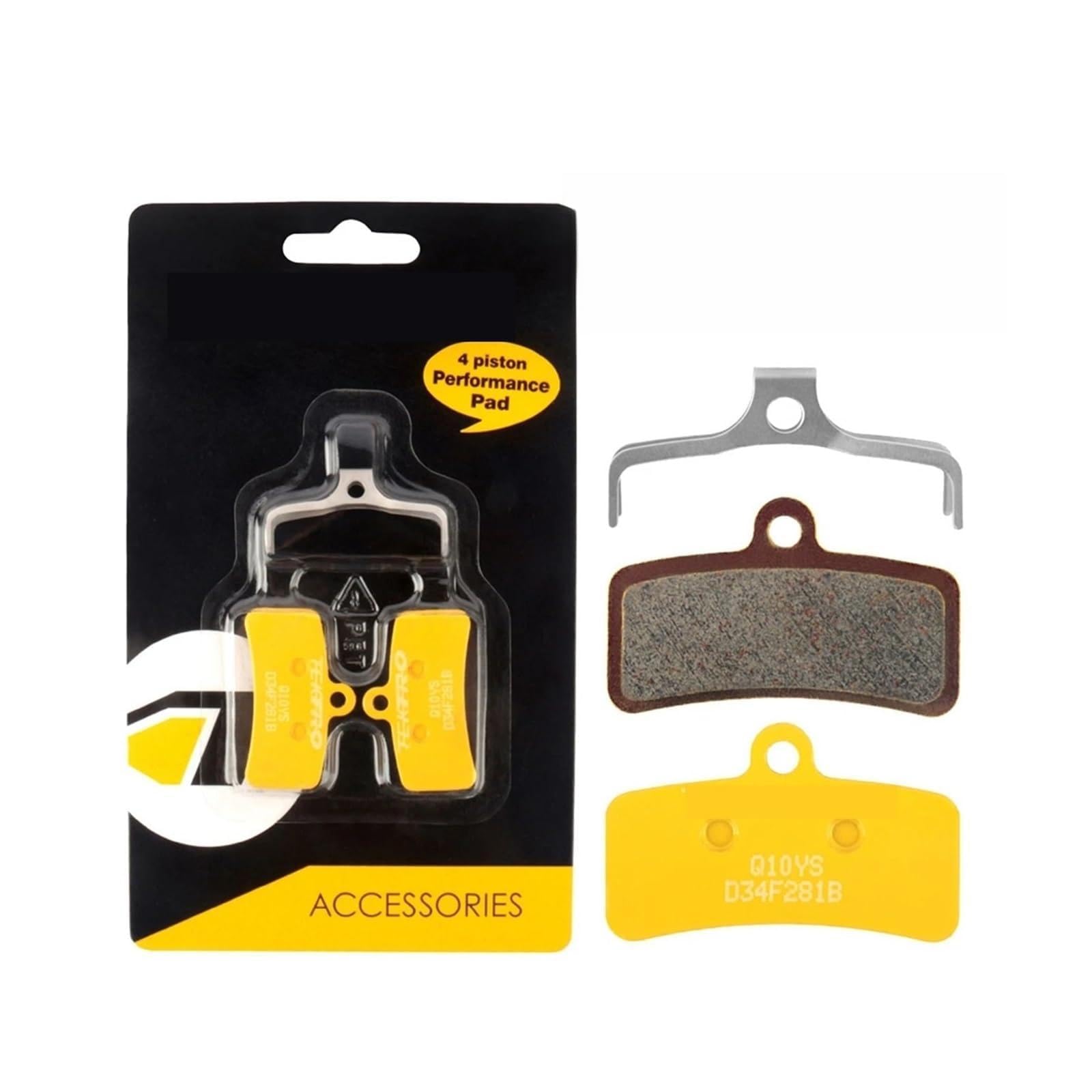 Pastiglia freno a disco idraulico Q10YS, 4 pistoni, per M745 M8120 M7120 | Pastiglie per pinza a 4 pistoni, freno a disco idraulico bici, M6120