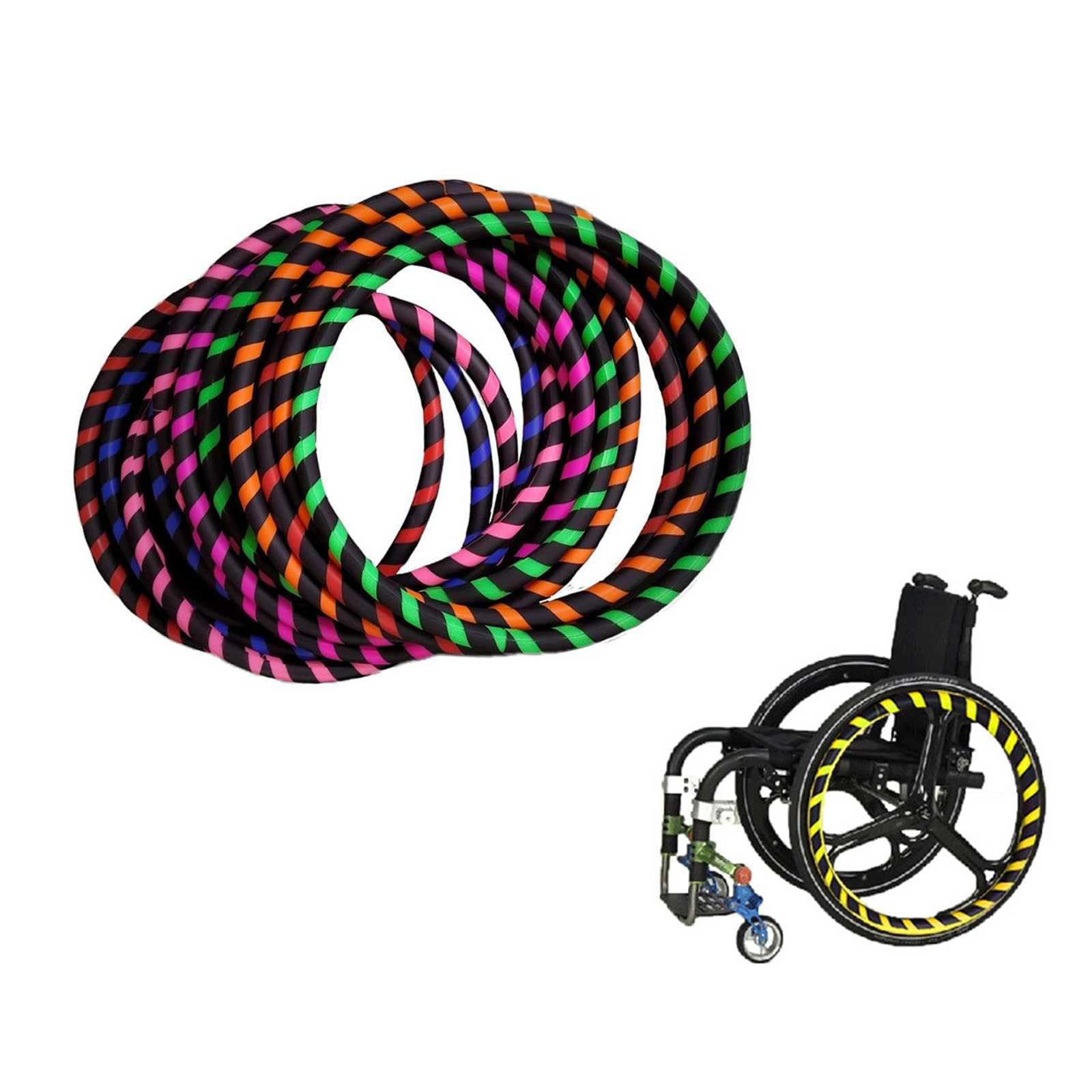 K, 24 Pulgadas, 1 par de Fundas para Silla de Ruedas, Cubiertas de Silicona Antideslizantes para llanta de Empuje de Silla de Ruedas de 20, 22 y 24 Pulgadas, Cubierta Protectora re