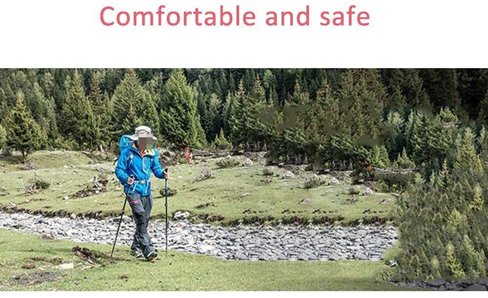 Bastones de Trekking Plegables de Tres Secciones, Ajustables, Ligeros, de Aluminio, Ideales para Viajes nórdicos (90-125 cm) Padres.