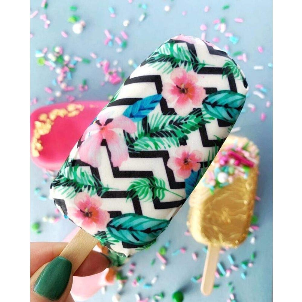 Baker's Cutlery™ 4 Cavity Small Silicone Cakesicle Mould|Popsicle Easy Ice Cream Bar Mould |4-Cavity Cakesicle, Ice Cream Candy Mould |Silicone Easy Cream Mini Ice Cream Bar Mold | Assorted Color 4