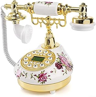Elegante teléfono vintage Cedilis con características LCD, adecuado para varios ajustes