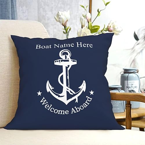 Vista 31 de Almohada lumbar de ancla náutica personalizada Funda de almohada de barco náutica Funda de almohada náutica Regalo de barco náutico, almohada