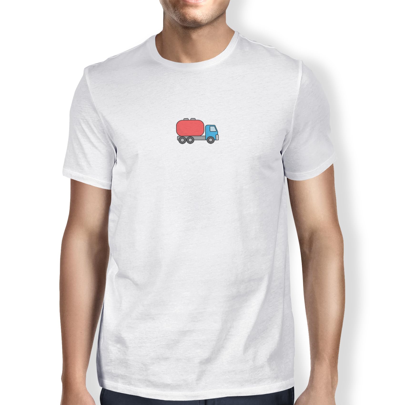 Green Fish Men's White Fdmtsi-100079 T-Shirt, L