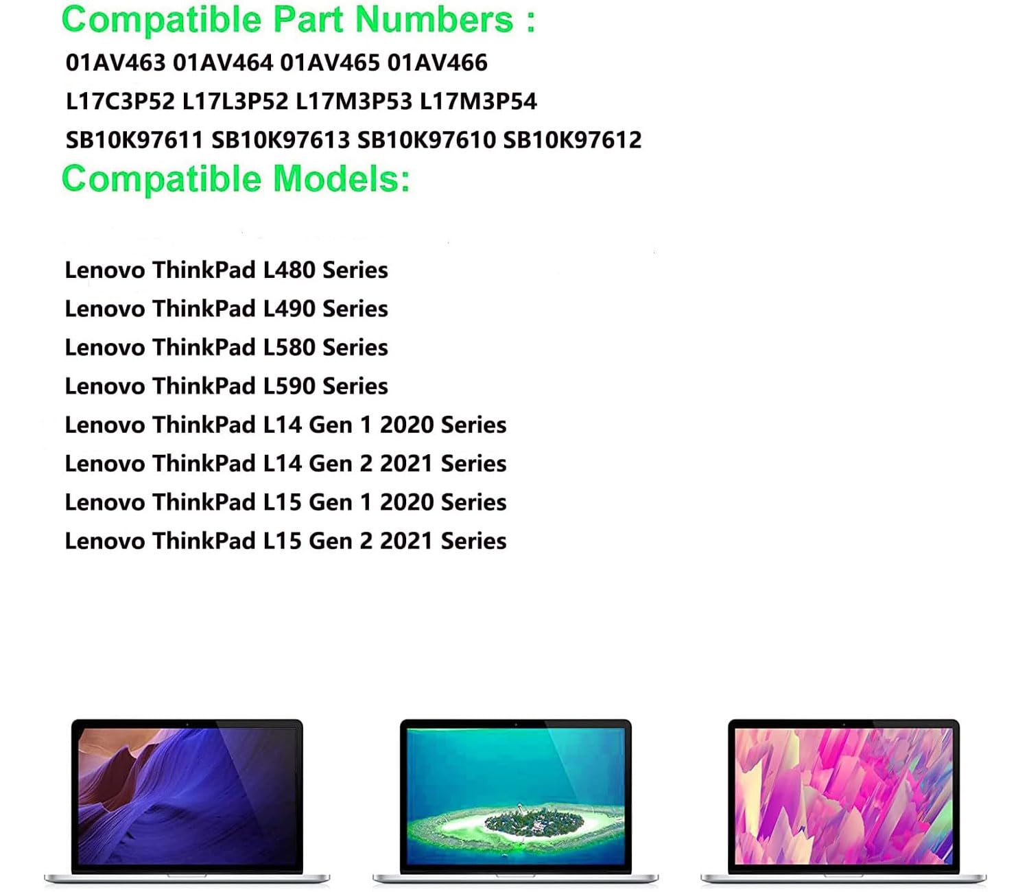01AV463 L17L3P52 Batteria compatibile con Lenovo ThinkPad L480