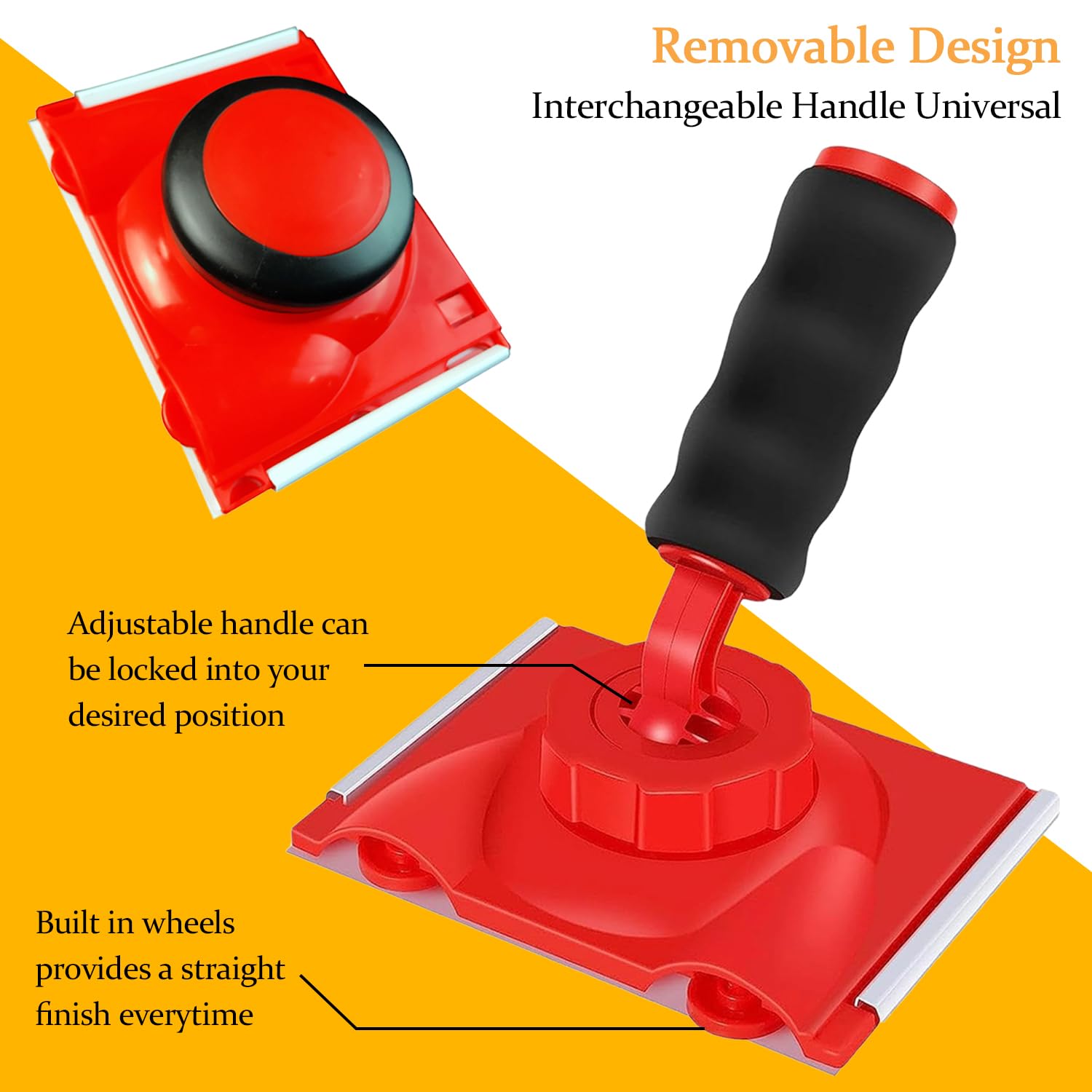 2 Pezzi di Paint Edger Set, Impugnatura Manuale e Universale, con Spugna e Guanti di Ricambio, in PU/PP per Un Lavoro Efficiente, per Pareti e Soffitti ad Angolo