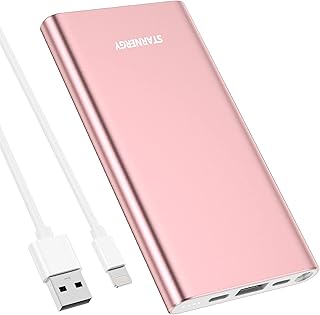 Portable Charger Fast Charging Power Bank, 12000mAh USB-C PD 20W Quick Charge Battery Pack Compatible with iPhone 14 13 12 11 X XS Pro Max iPad Samsung Galaxy Android Cell Phone & More Pink