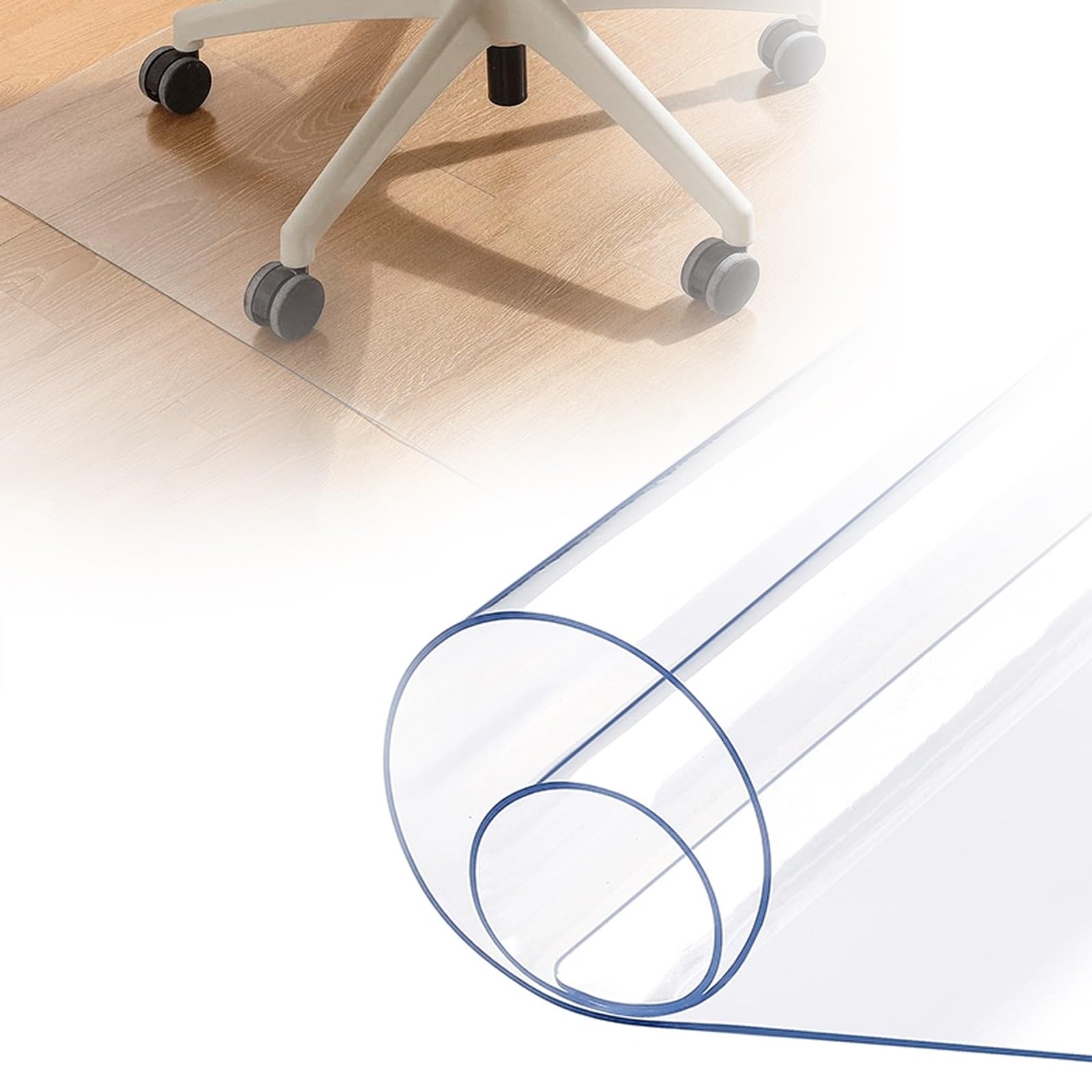 Custom Clear PVC Chair Mat for Rolling Chairs Floor Protector Pad 0 06in 0 08in Thick Office Chair
