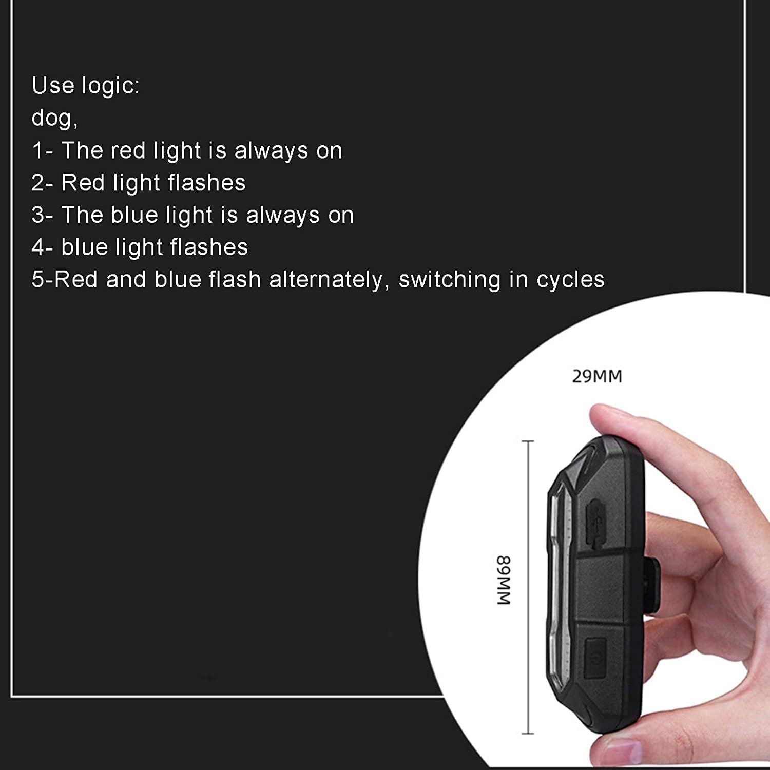 ARTSZY Inteligentne tylne światło rowerowe, tylne światło LED do ładowania USB, wodoodporne ostrzeżenie na rowerze tylne tylne światła, tylne światło rowerowe do jazdy na rowerze szosowym, jazda nocą
