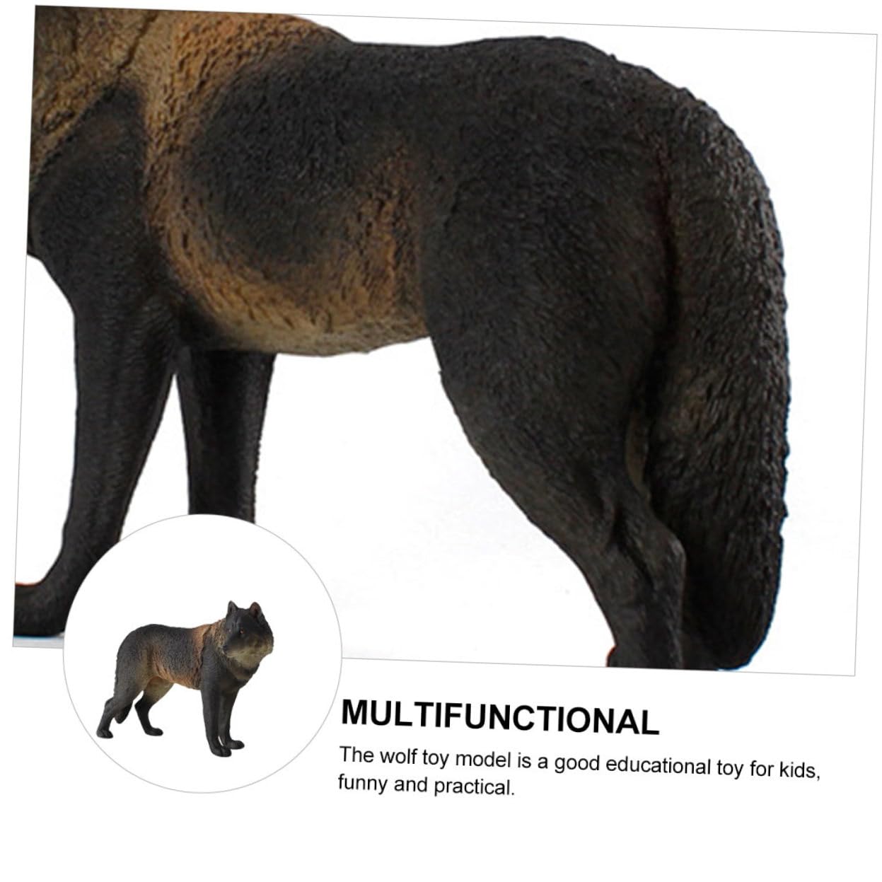 Figura de Animal Salvaje Realista 1 Pieza PVC Negro para Niños