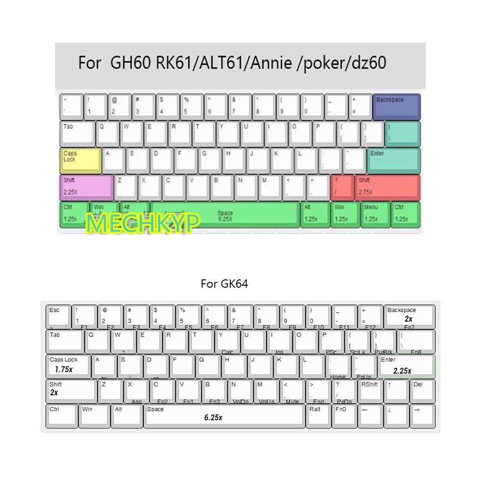 Amazon.com: Juego de teclas 60% PBT Sakura OEM japonés para