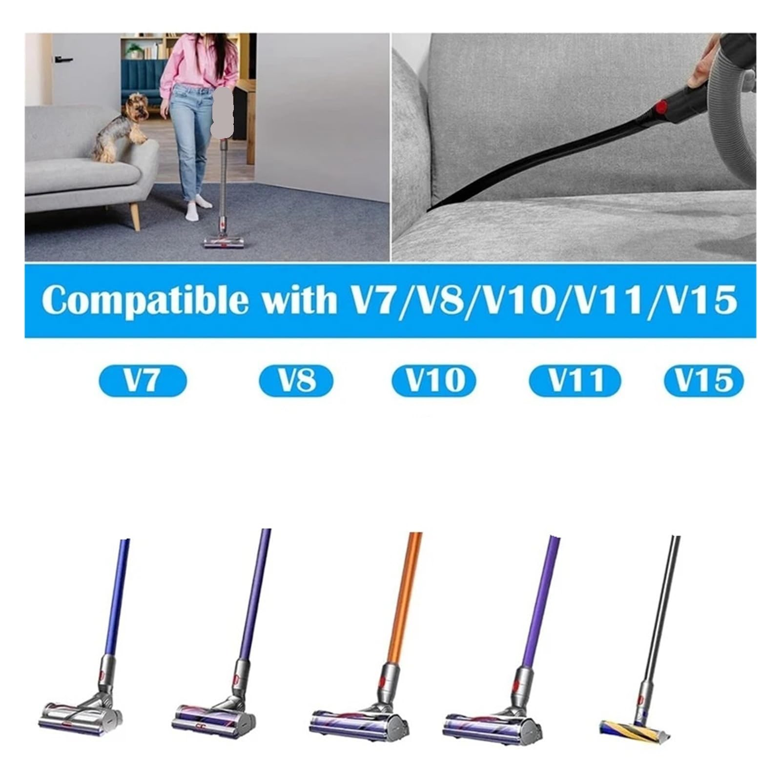 Boquilla Flexible para Ranuras, Compatible con Dyson V11 V10 V8 V7