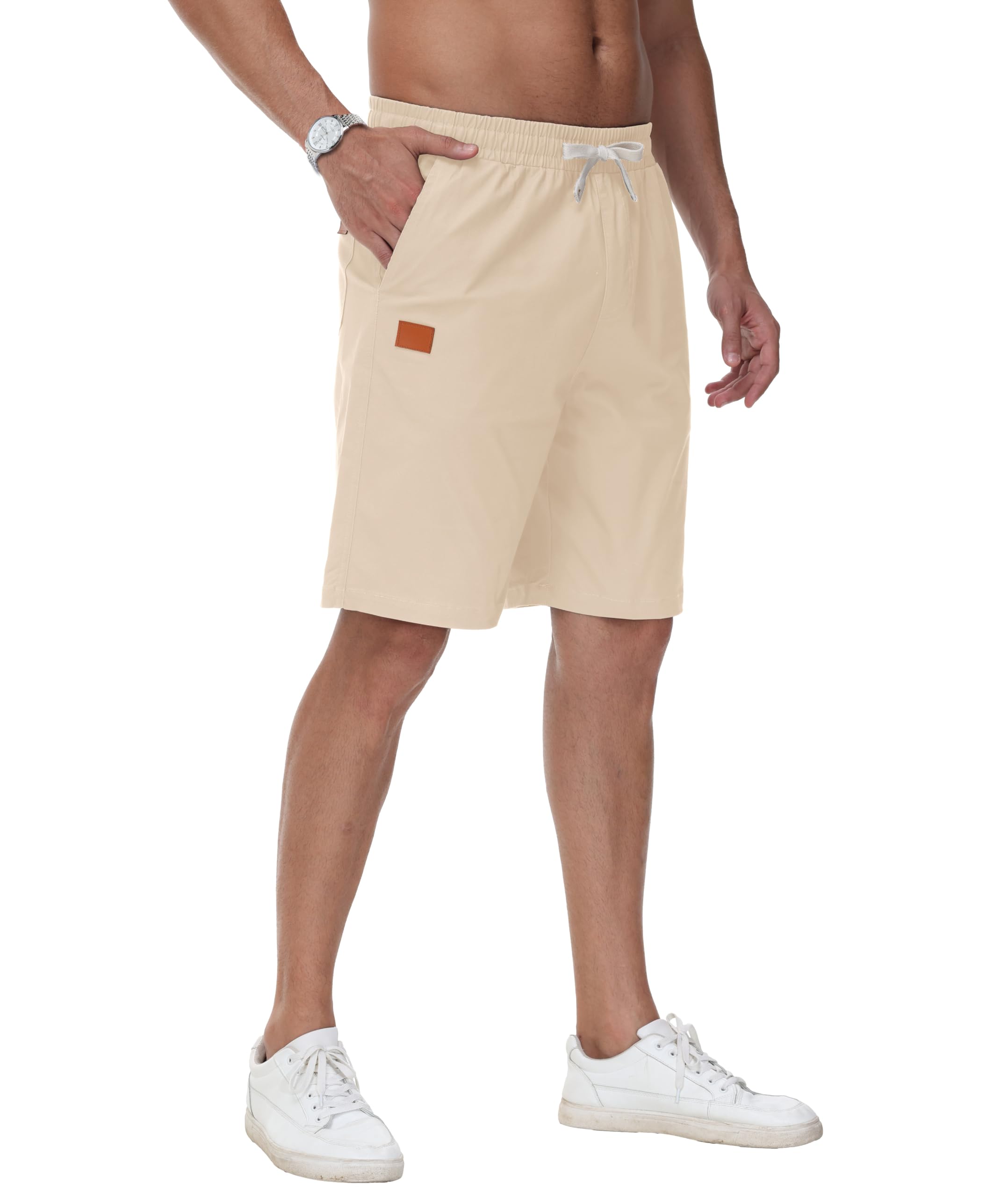 Djtnzdm Pantalones Cortos Hombre Verano Algodon Pantalón Corto Hombre Deportivo Casual Bermudas Hombre Shorts con Bolsillo
