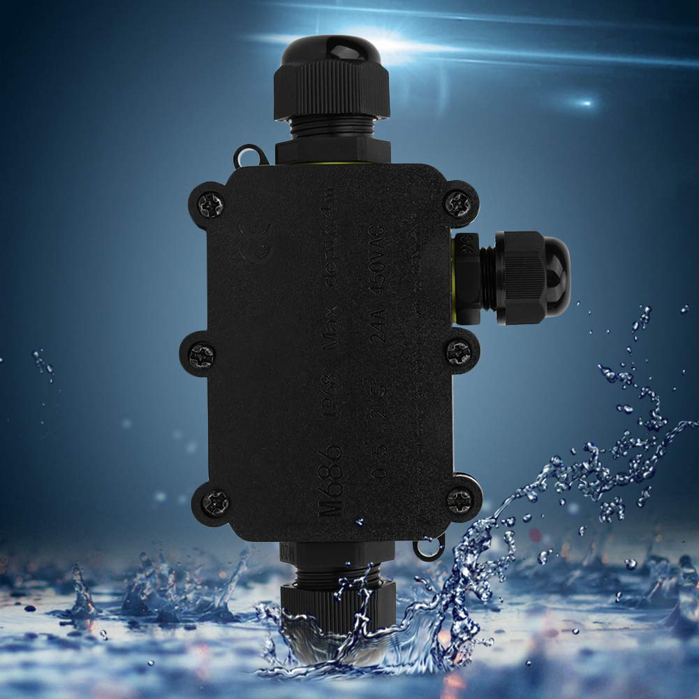 Electrical Boxes IP68 Underwater Junction Box Waterproof, Plastic Junction Box 4m Electrical Box Connection Case T100