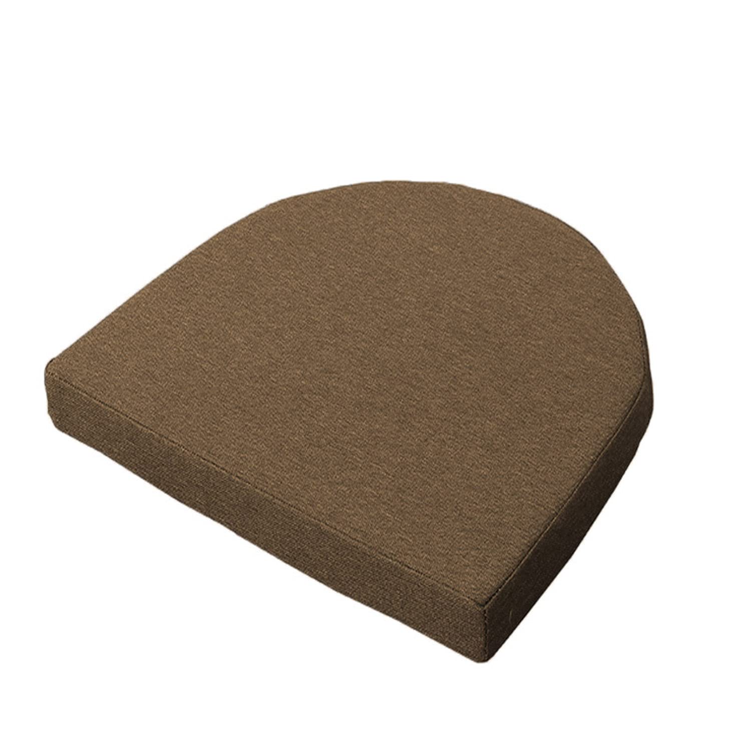 Waigg Kii Indoor Chair Seat Cushion U-Shaped Dining Seat Pad,4/5cm Thick Chair Pad Cushion Non-slip Chair Cushions for Home Kitchen Office (45x45x5cm,Brown)
