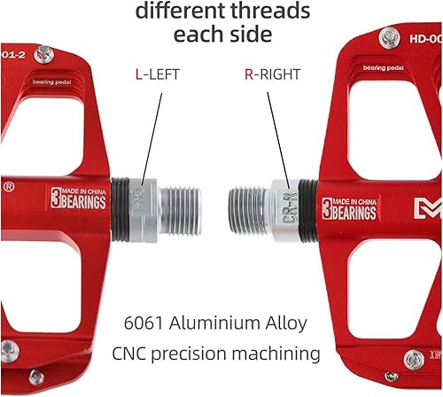 Miniatura 5 de Footboard Bicycle Pedal Non-Slip MTB Pedals Aluminum Alloy Flat Applicable Waterproof Bike Accessories Perfect for Replacing Your Old Parts.