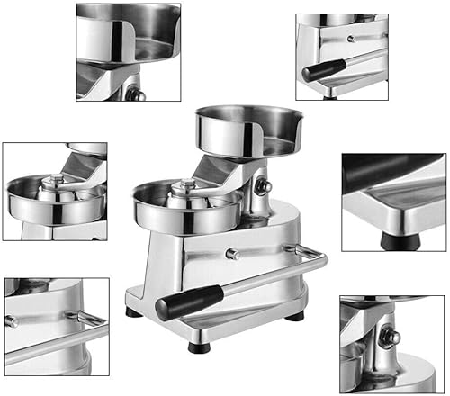 Miniatura 6 de Máquina de prensa comercial para hamburguesas rellenas grandes con 500 papeles de cera para barbacoa, herramienta de prensa de hamburguesas