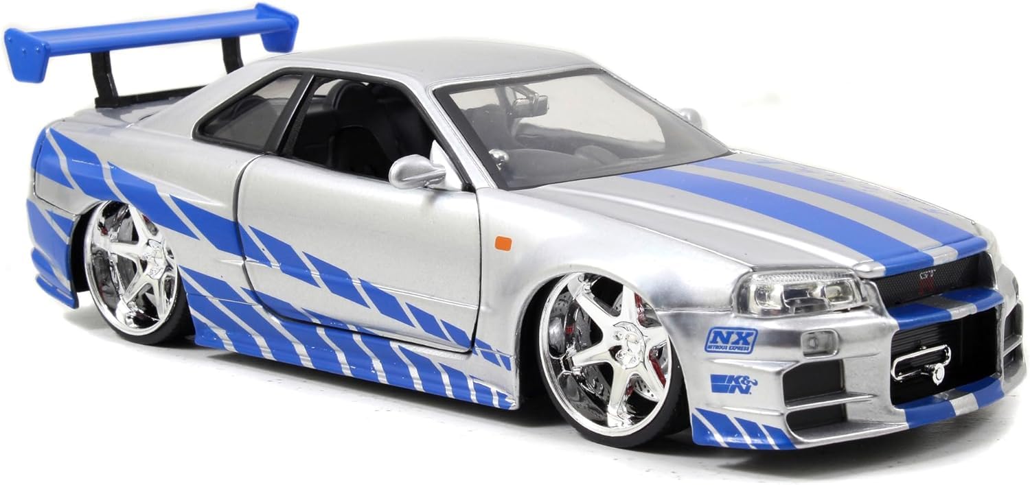 ミニカー NISSAN SKYLINE GT-R R34 jadatoys Jada Fast & Furious: Brian's Nissan Skyline GT-R R34 (Turquoise) 1