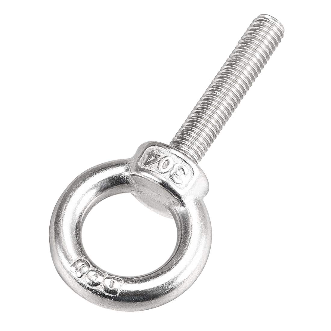 sourcing map Elevación Ojal Perno M8 x 40mm Macho Rosca 304 Inoxidable Acero para Colgante, Paquete de 5