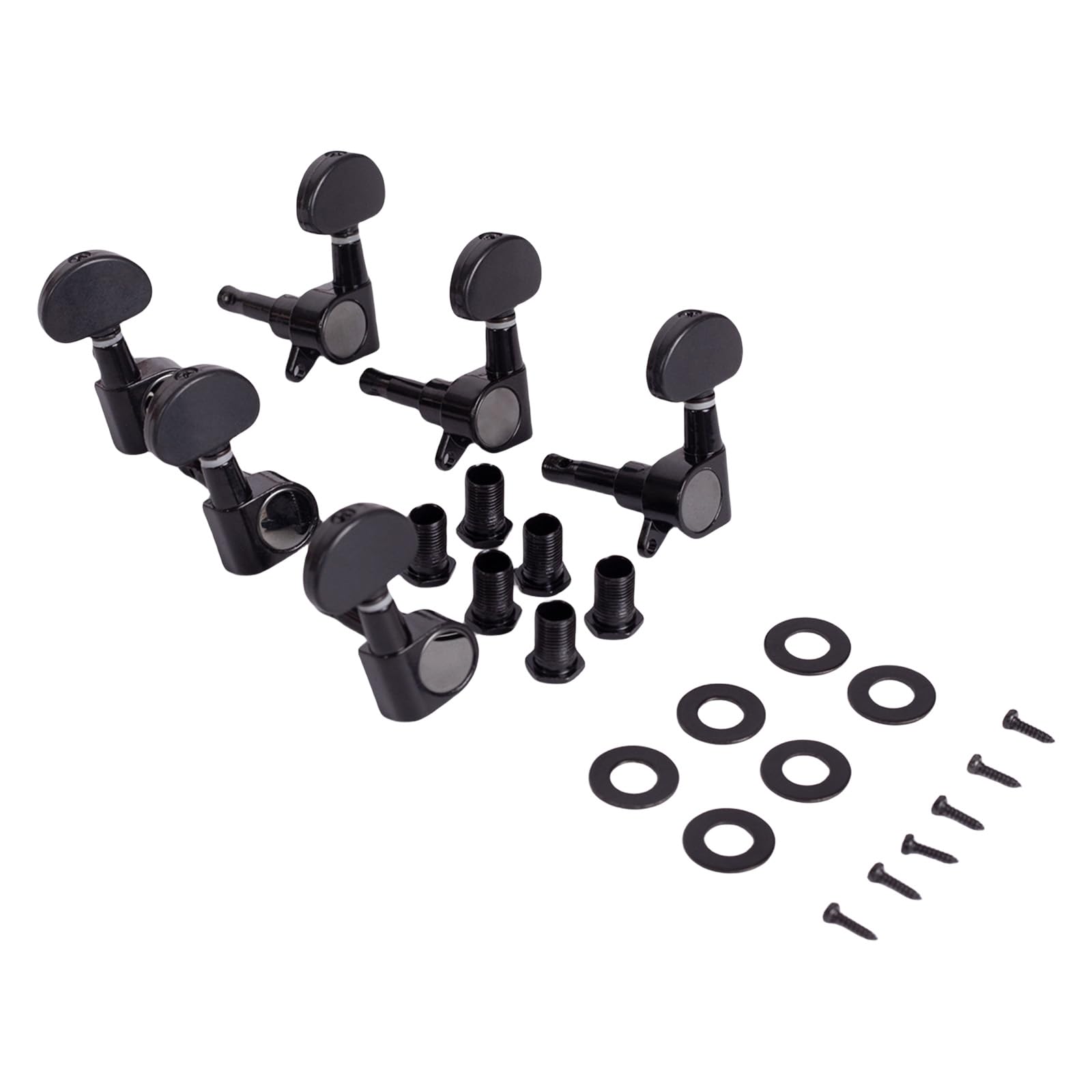Jazuaiao 6Pcs Metal Guitar Tunings Machine Head String Tuners Replacement Guitar String Tunings Peg Accessory Tuners Pegs